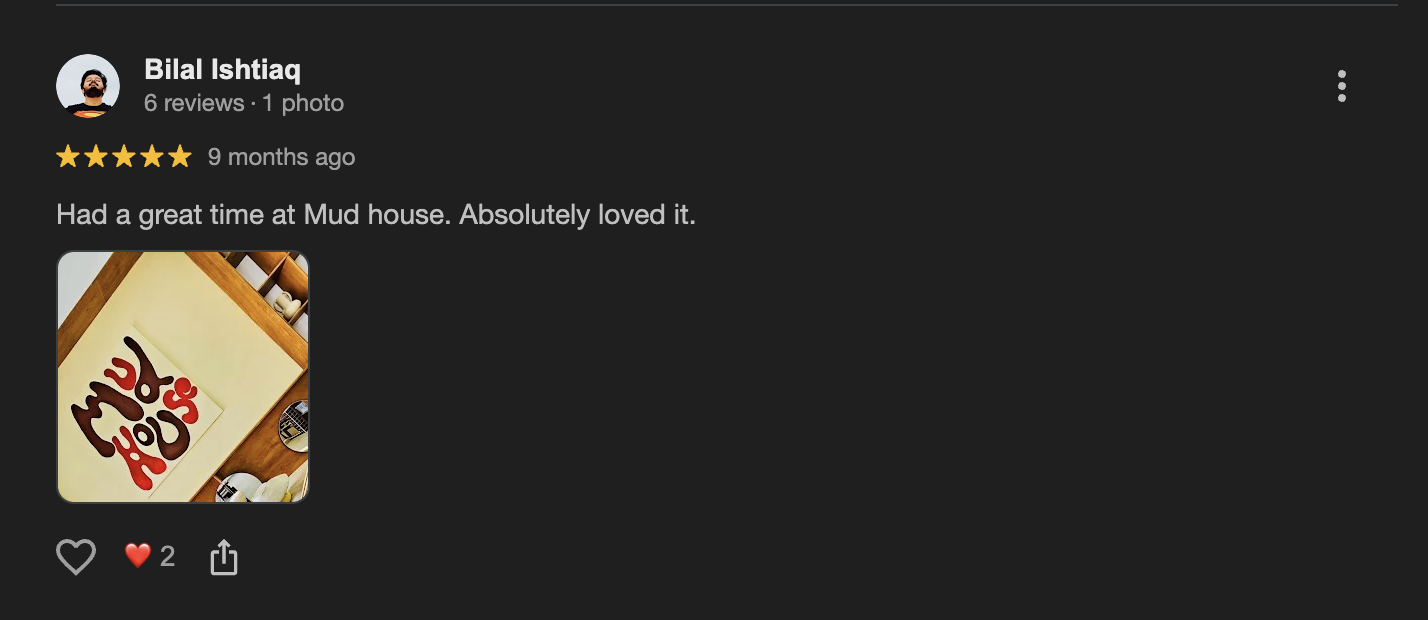 5-star Google review from Bilal Ishtiaq